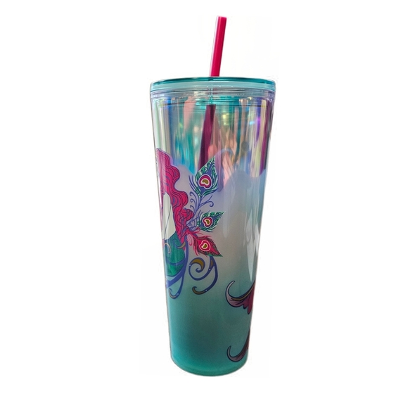 Starbucks 2024 Holiday Iridescent Holo Siren Mermaid Star Lid 24 Oz Tumbler - Picture 2 of 6